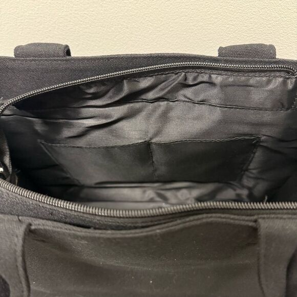 NWT Lorde + Belle LB Black Canvas Tote Bag - Use for Skincare & Purse! MSRP $39 - Picture 5 of 9